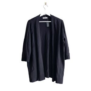R Essentials Reitmans Women's Knitted Open Front Cardigan Black Size 3X Plus NWT